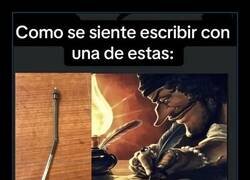 Enlace a Cuando escribes con el tubito de la tinta y sientes que vas a terminar el Quijote antes del recreo