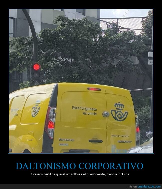 furgoneta,correos,electrico,daltonismo,publicidad