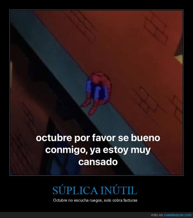 octubre,cansancio,spiderman,resistencia,calendario