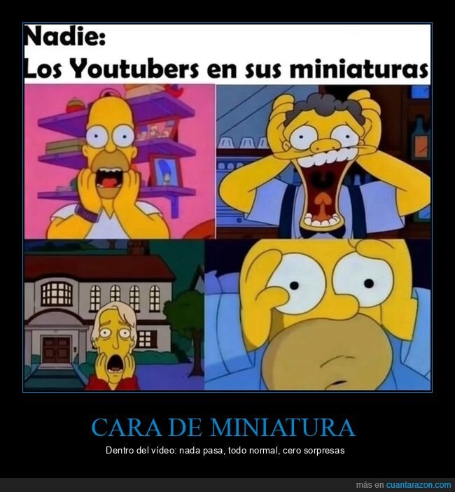 youtubers,miniaturas,clickbait,Simpsons,exageraci&oacute;n