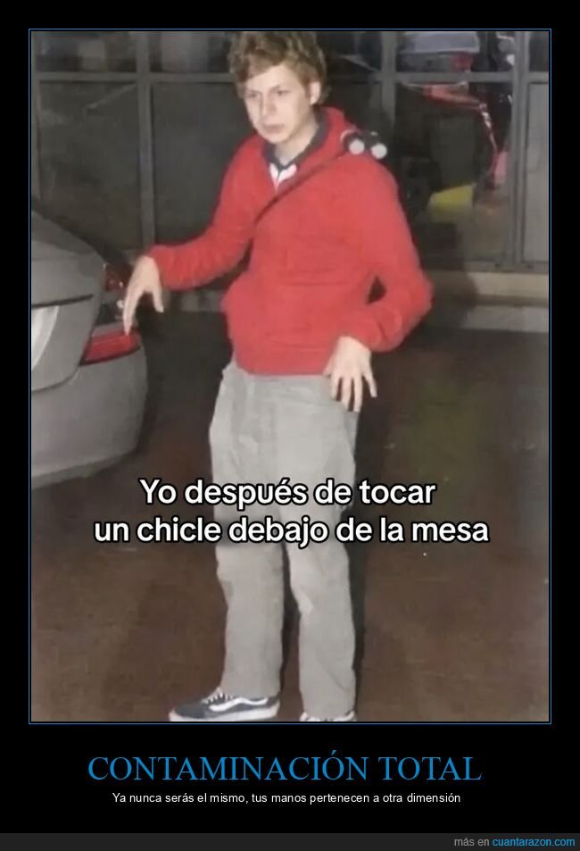 chicle,asco,manos,reacci&oacute;n,incomodidad