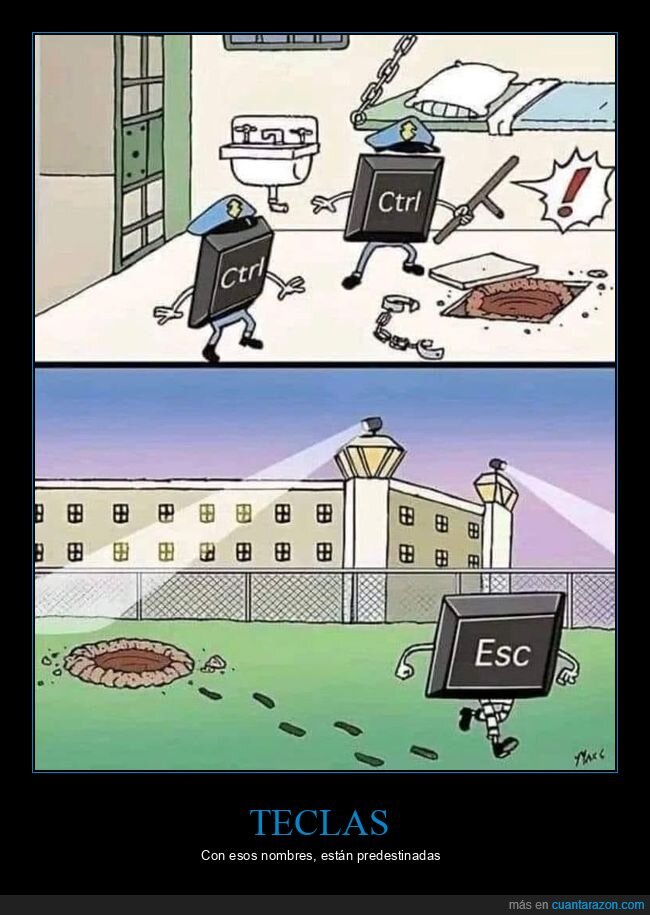 teclado,c&aacute;rcel,fuga,esc,ctrl