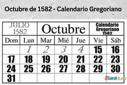 Enlace a Un día fue 4 de octubre. Al día siguiente, fue 15 de octubre.