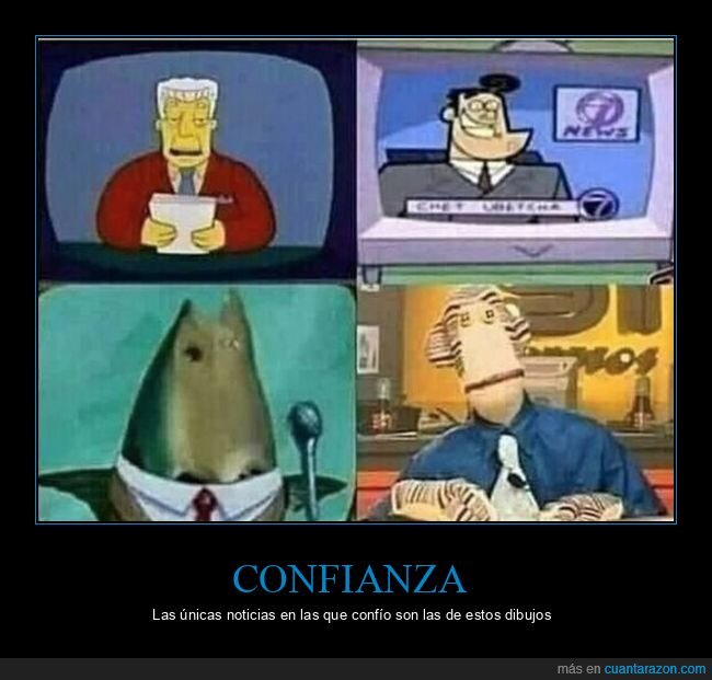 noticieros,confianza,dibujosanimados,medios,parodia