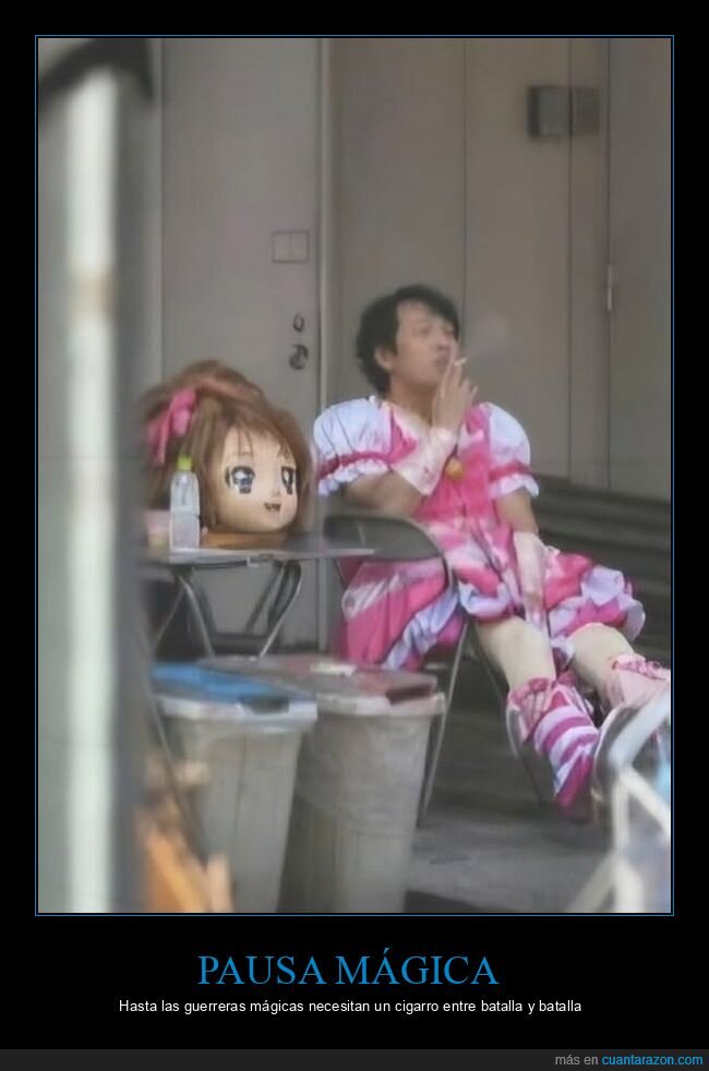 cosplay,descanso,disfraz,anime,calle