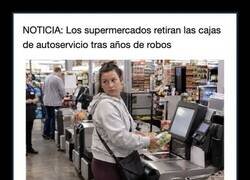 Enlace a Los supermercados retiran las cajas de autoservicio y alguien tiene excusa