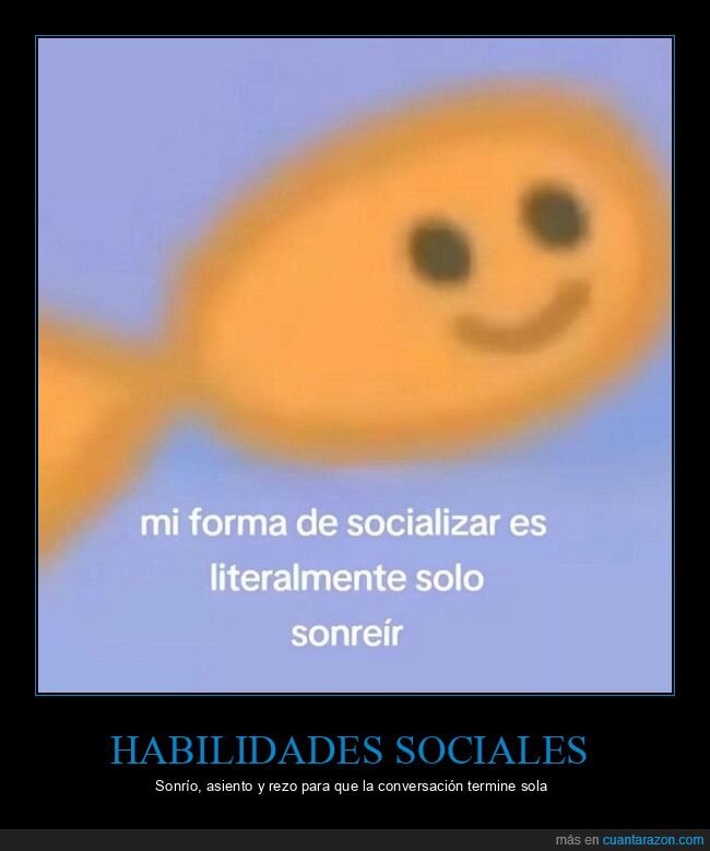 socializar,sonre&iacute;r,introversi&oacute;n,pez,interacci&oacute;n