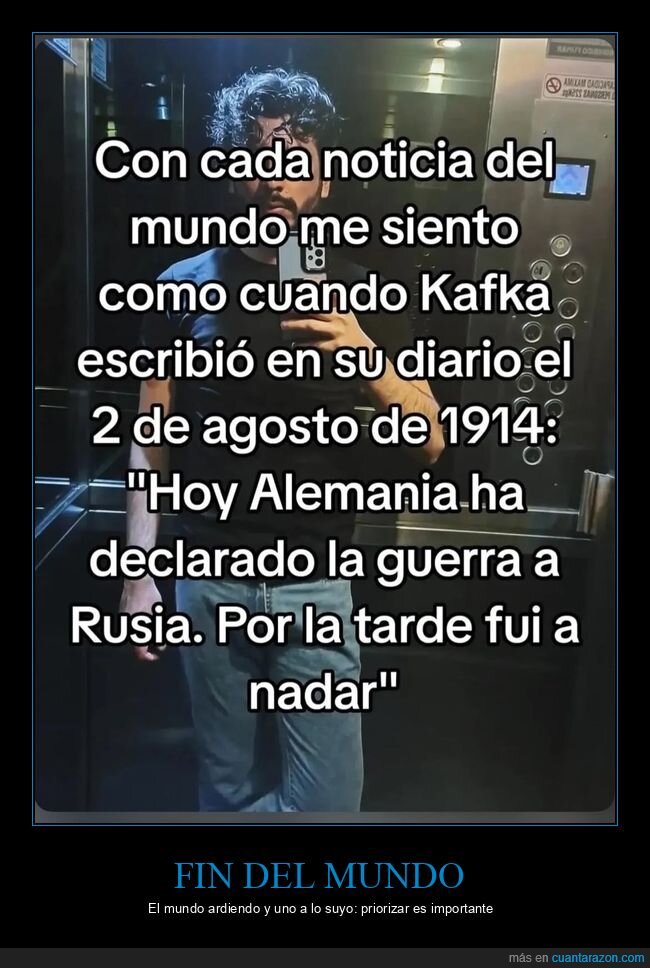 Kafka,guerra,indiferencia,actualidad,nadar