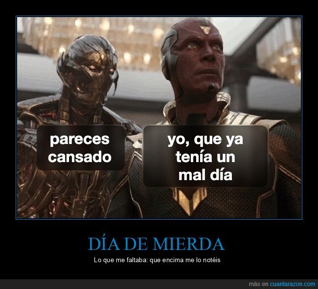 Ultron,Vision,Marvel,cansancio,superh&eacute;roes