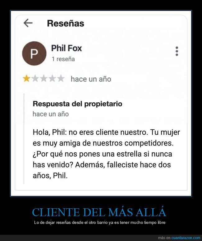 rese&ntilde;as,google,restaurante,fantasma,zasca