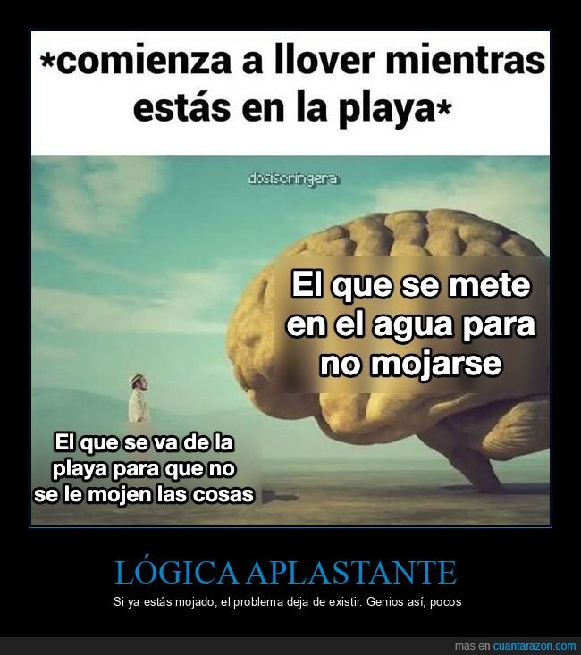 playa,lluvia,l&oacute;gica,agua,genialidad