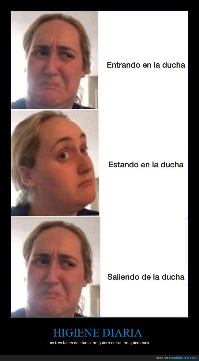 ducha,expresiones,rutina,pereza,cotidianidad