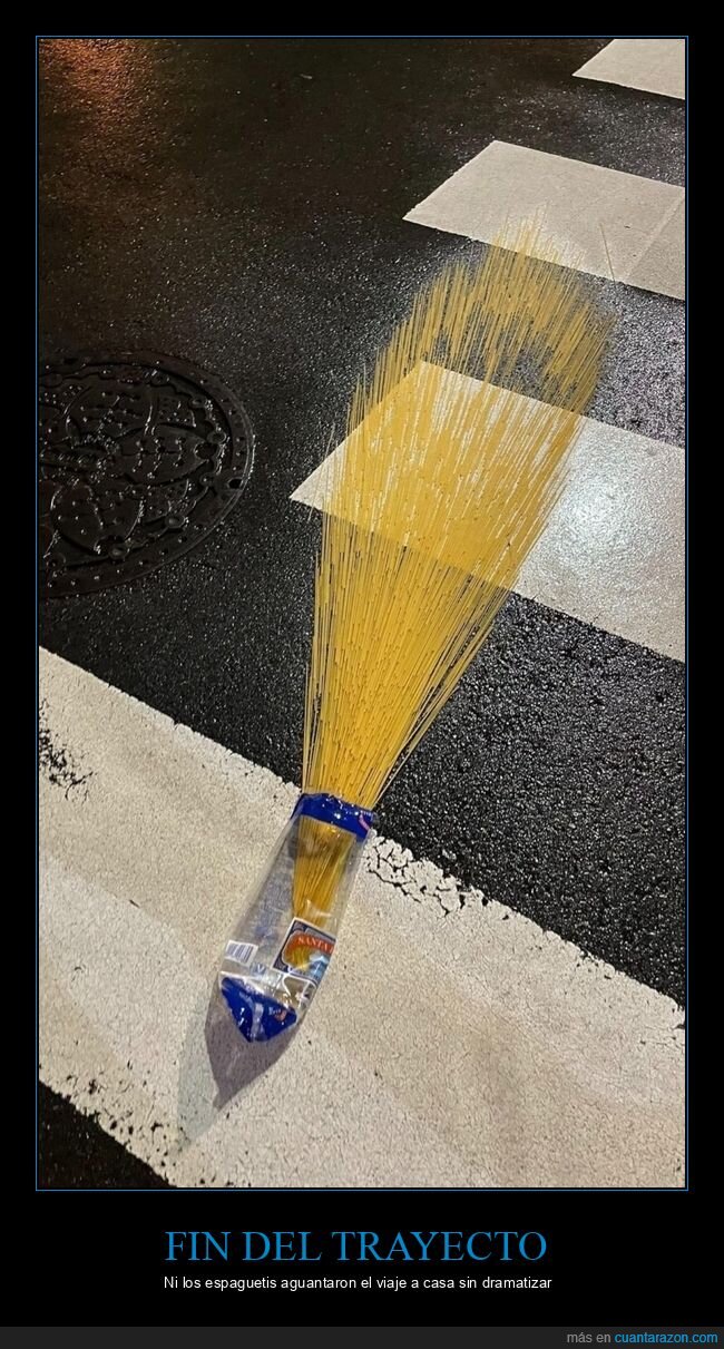 espaguetis,pasta,accidente,calle,paso de cebra