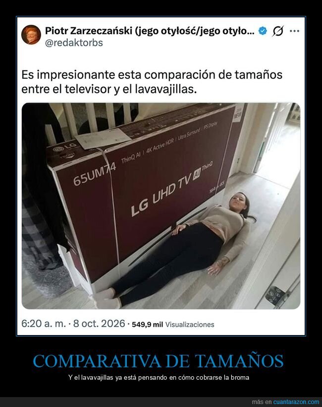 televisor,humor negro,pareja,tuits,electrodom&eacute;sticos