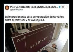 Enlace a Comparación de tamaños entre el televisor y el lavavajillas