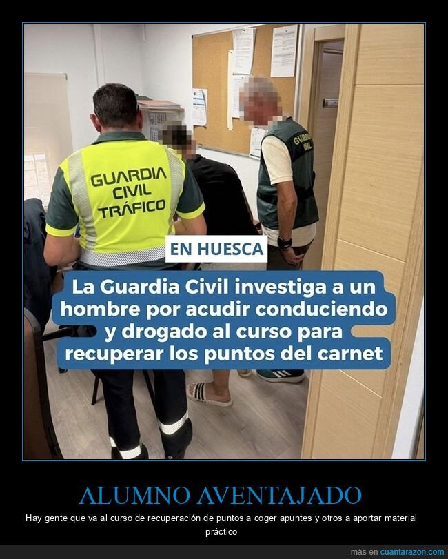 carnet de conducir,guardia civil,puntos,drogas,Huesca
