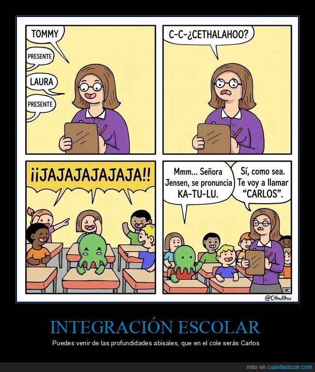colegio,Cthulhu,burla,identidad,profesora