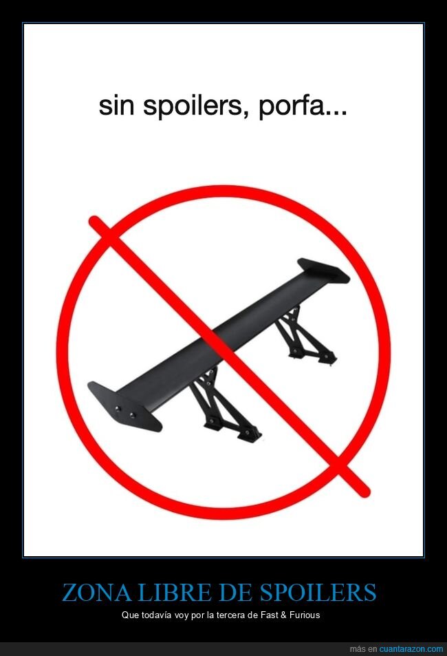 spoilers,coches,alerones,juegos de palabras,series
