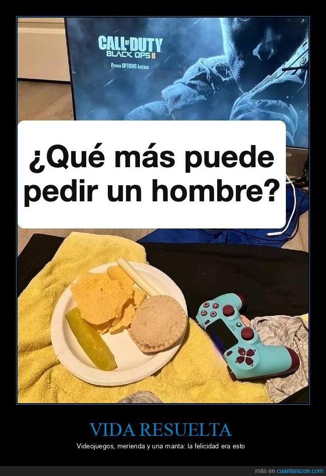 videojuegos,comida,solter&iacute;a,CallOfDuty,mando