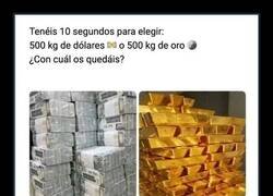 Enlace a ¿500 kilos de billetes o 500 kilos de oro?