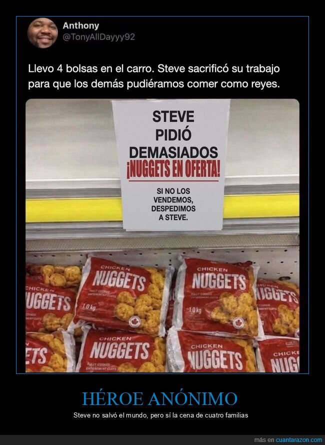 nuggets,supermercado,oferta,trabajo,despido