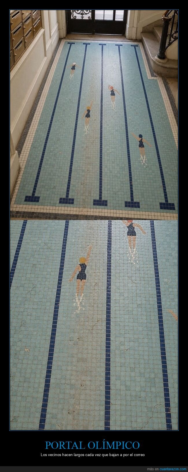 mosaico,nataci&oacute;n,portal,azulejos,edificio