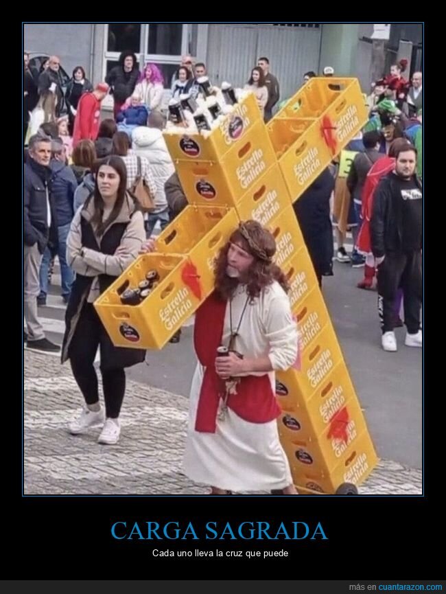 cruz,cerveza,jesus,carnaval,procesion