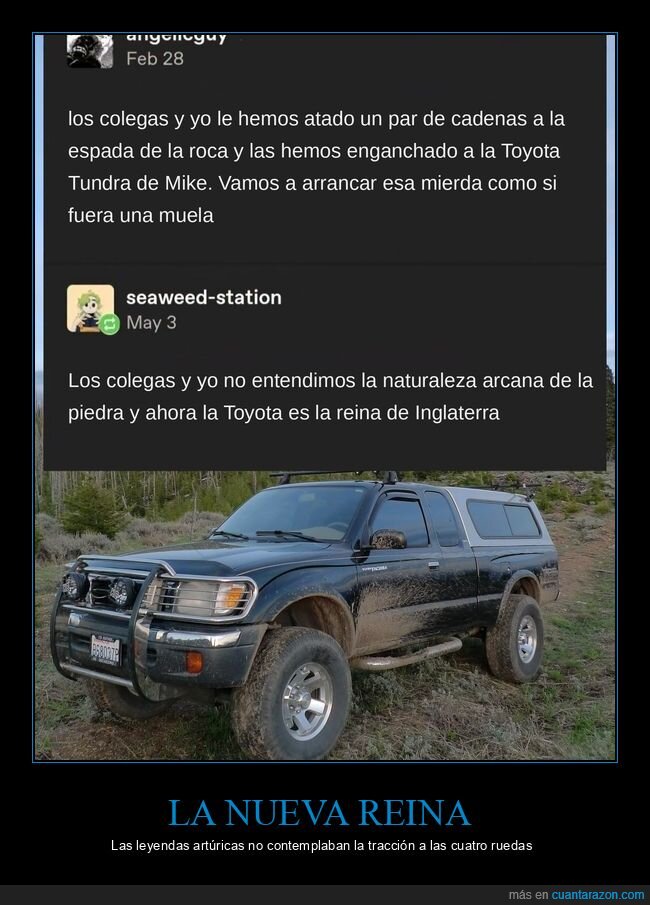 espada en la roca,rey arturo,toyota,tumblr