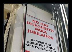 Enlace a No hay descuento para jubilados