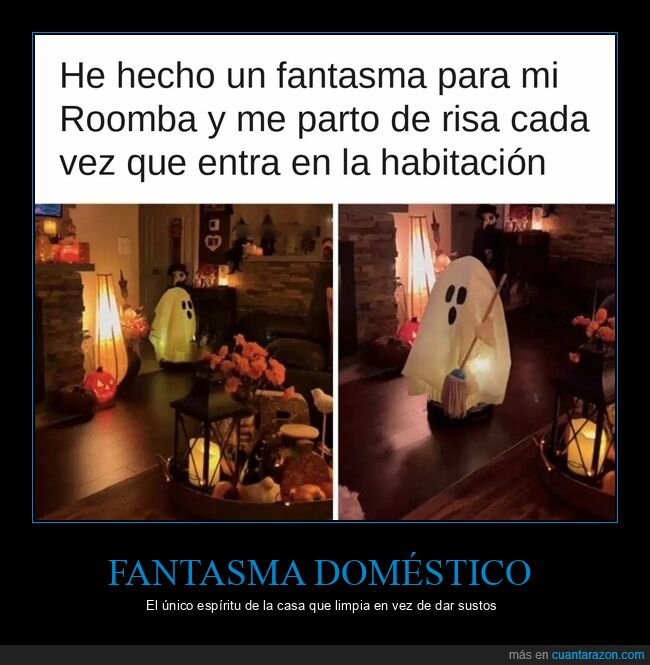 halloween,roomba,fantasma,disfraz,casa