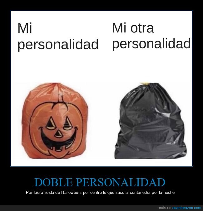 halloween,bolsa de basura,personalidad,calabaza