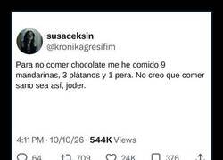 Enlace a Para no comer chocolate me he comido 9 mandarinas