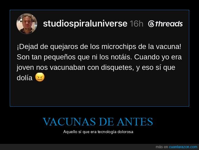 vacunas,microchips,disquetes,Threads