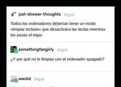 Enlace a El modo limpieza que necesitan los teclados