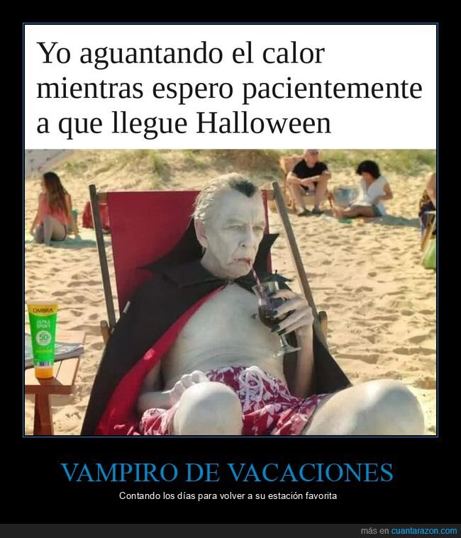 vampiro,Halloween,playa,calor
