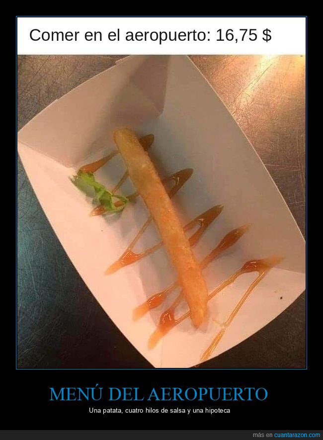 aeropuerto,precios,comida,patata