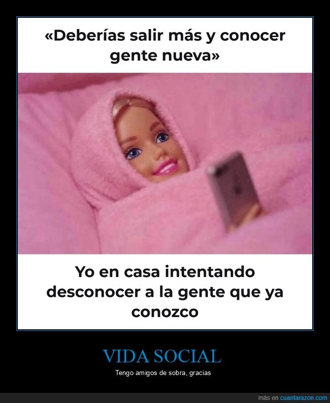 Barbie,vida social,casa,antisocial