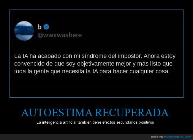 tuit,inteligencia artificial,s&iacute;ndrome del impostor,autoestima