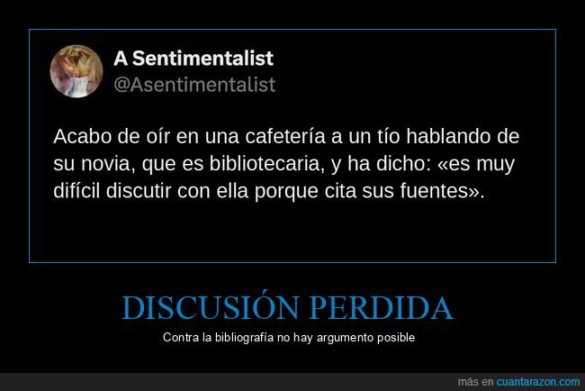 tuit,bibliotecaria,discusi&oacute;n,pareja