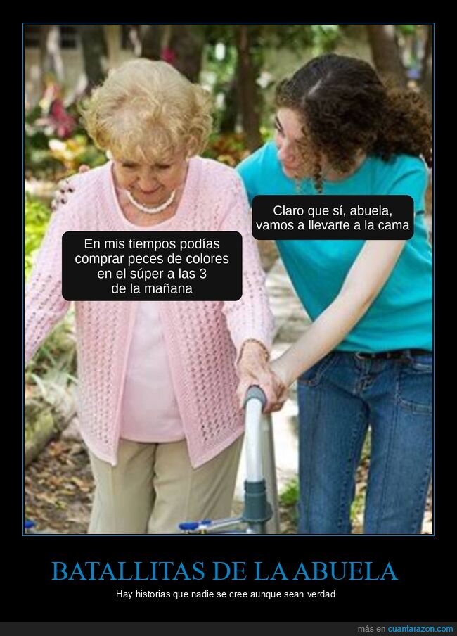 abuela,peces,supermercado,meme