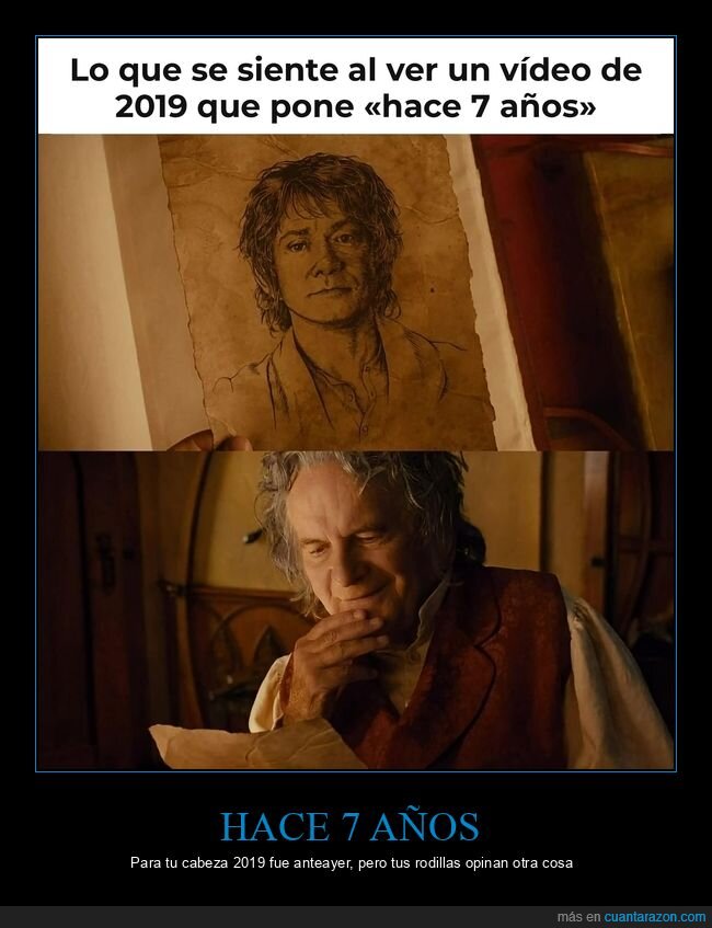 bilbo,el se&ntilde;or de los anillos,paso del tiempo,nostalgia,youtube