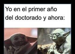 Enlace a Yo en el primer año del doctorado y ahora