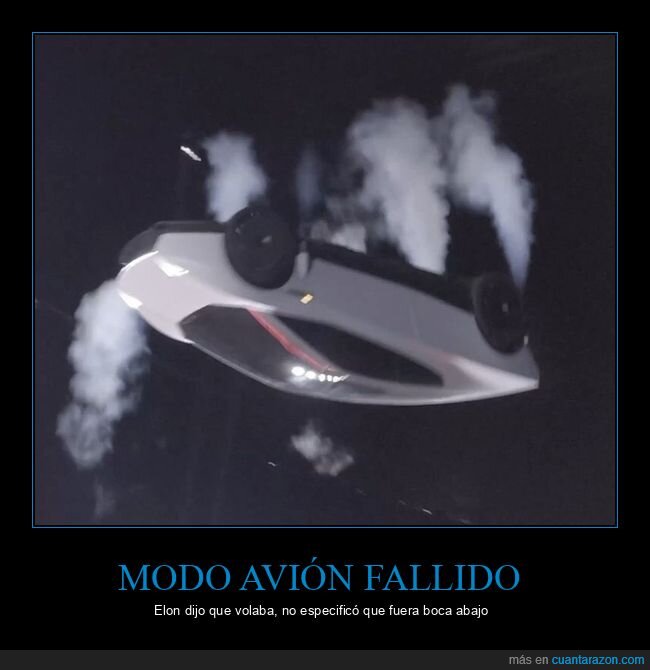roadster,accidente,volcar,humo,noche