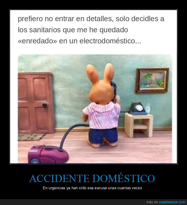 conejo,urgencias,electrodom&eacute;stico,excusas