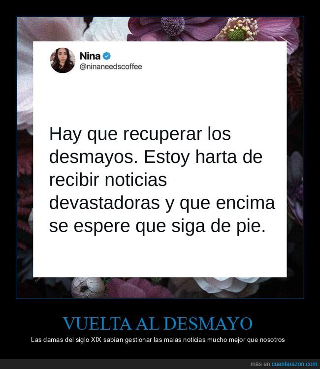 desmayos,malas noticias,tuits,vida adulta