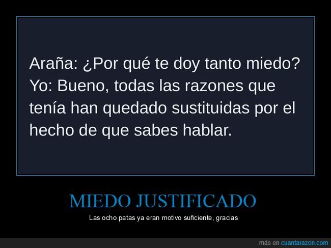 ara&ntilde;as,miedo,fobias,tuits