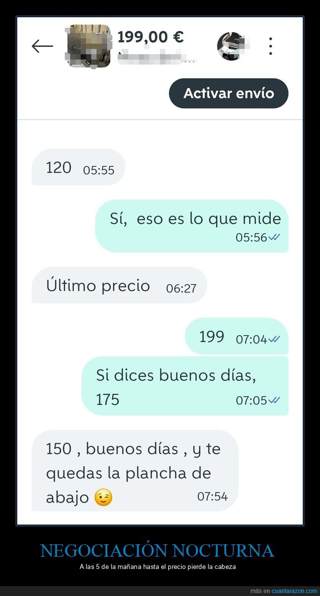 regateo,madrugada,wallapop,negociacion,precio