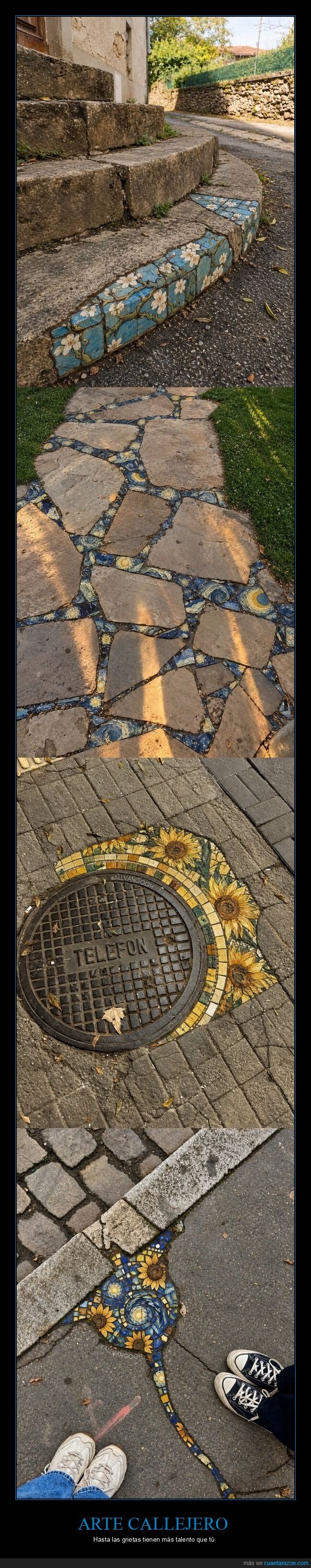 mosaico,arte,calle,VanGogh,restauraci&oacute;n