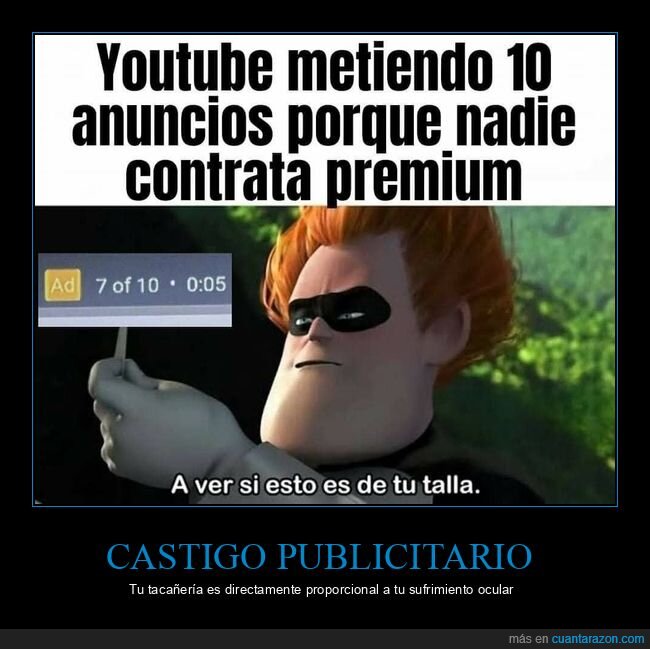 YouTube,publicidad,premium,anuncios,S&iacute;ndrome