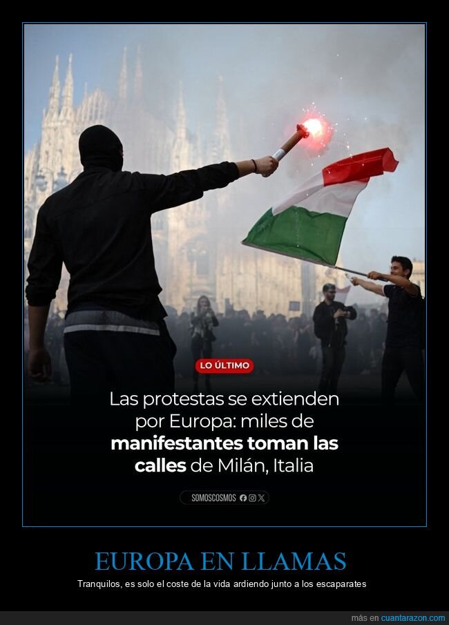 Italia,Mil&aacute;n,protestas,disturbios,Europa